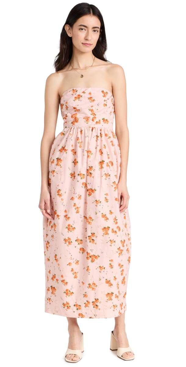 LoveShackFancy Luxie Dress Persian Orange
