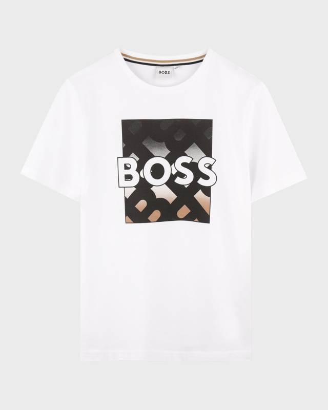 Boy's Gradient Logo-Print T-Shirt, Size 4-