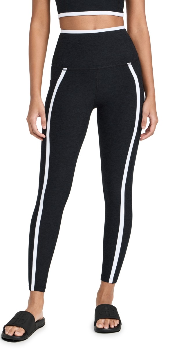 Beyond Yoga Spacedye New Moves High Waisted Midi Leggings Darkest Night