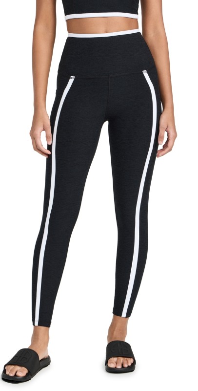 Beyond Yoga Spacedye New Moves High Waisted Midi Leggings Darkest Night
