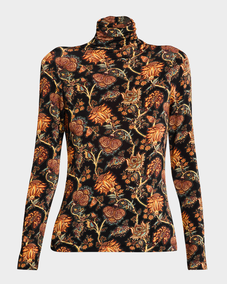 Aurelia Floral Turtleneck Top