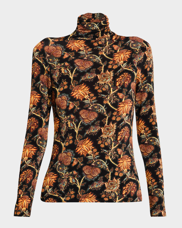 Aurelia Floral Turtleneck Top