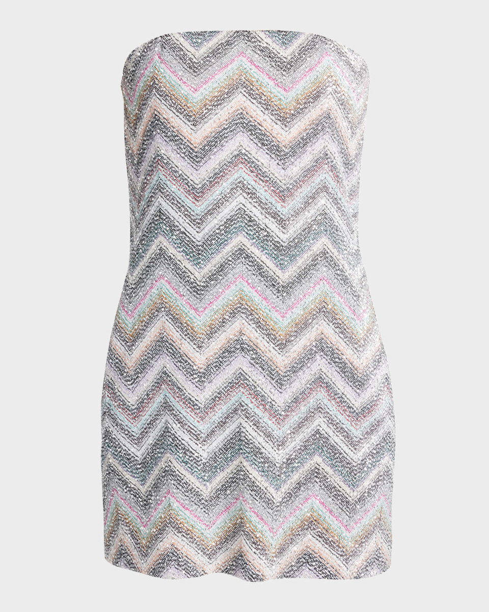 Chevron Caperdoni Sequin Mini Dress