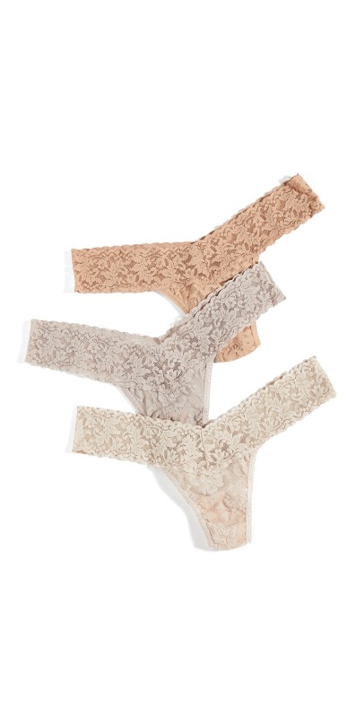 Hanky Panky 3 Pack Neutrals Low Rise Thongs Neutral