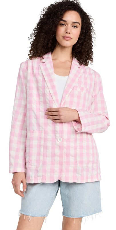 American Vintage Boutonne Blazer Vichy Bonbon