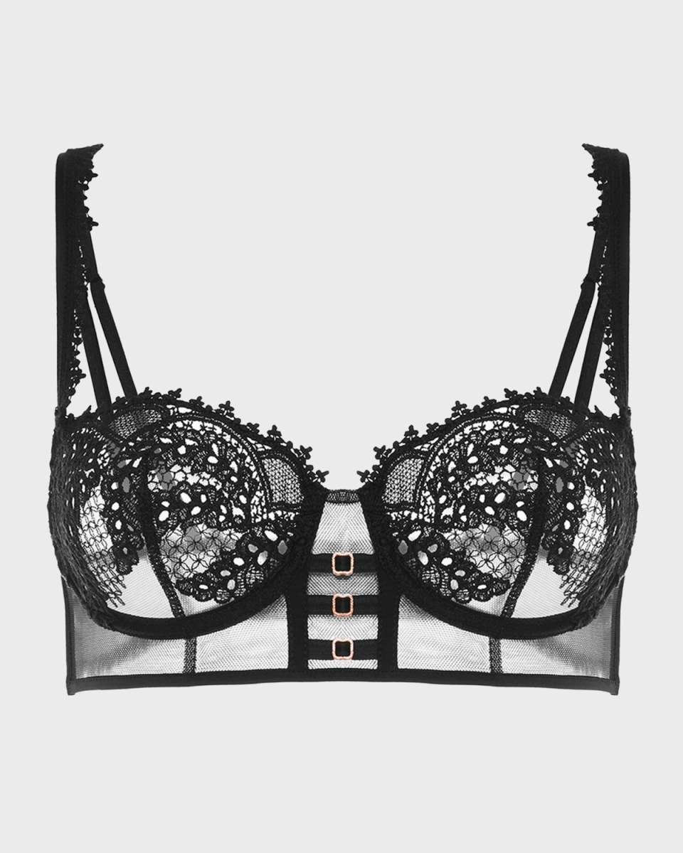 Mystic Embroidered Tulle Demi Bra