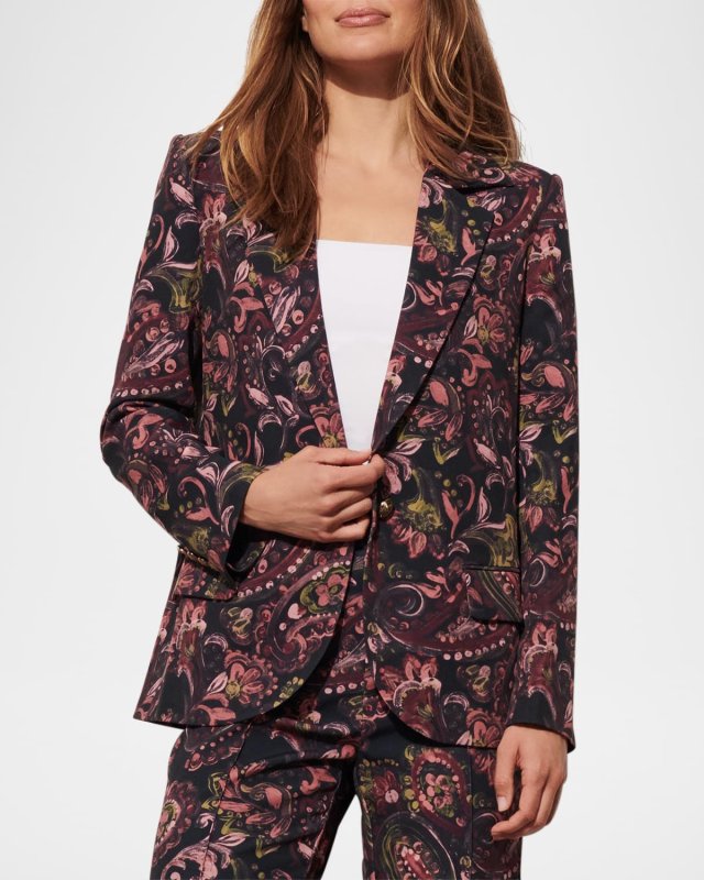 Robin Paisley Cutaway Blazer