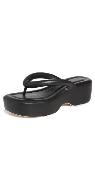 Melissa Free Platform Flip Flops Beige/Black