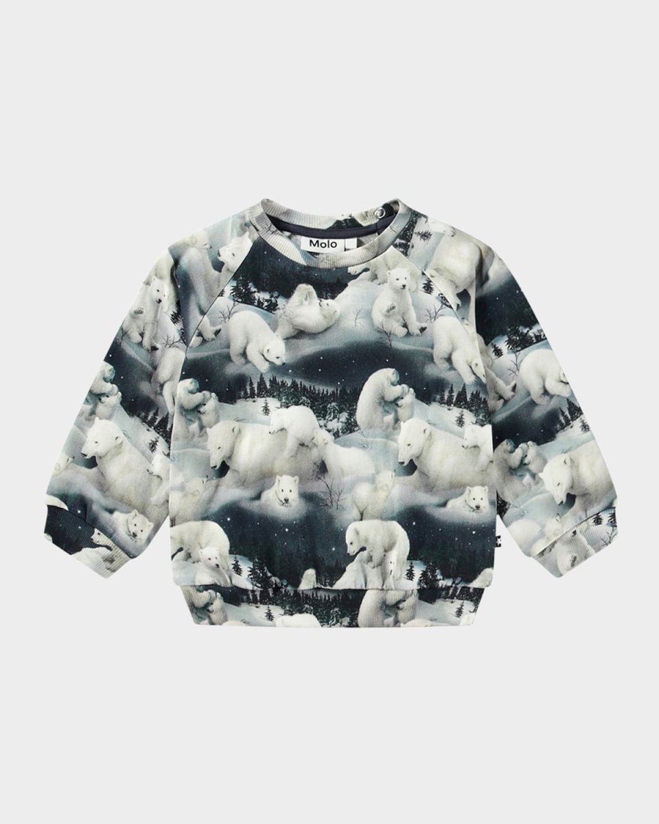 Boy's Disc Polo Bear Sweatshirt, Size 3M-2