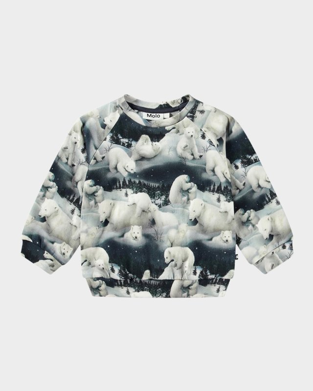 Boy's Disc Polo Bear Sweatshirt, Size 3M-2