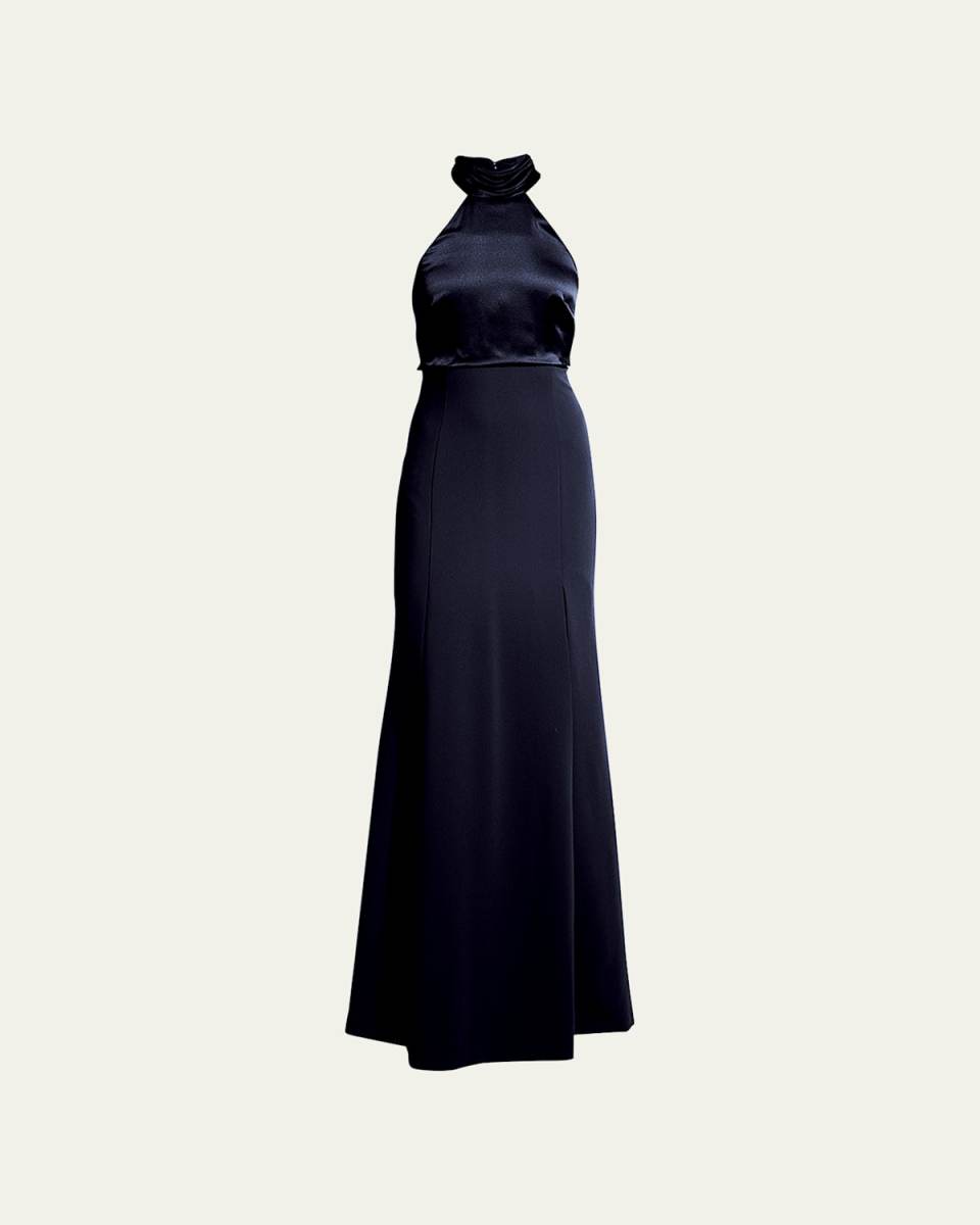 Alexandra Halter Trumpet Gown