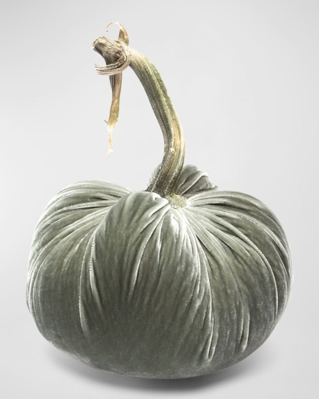Velvet Halloween Pumpkin, 6"