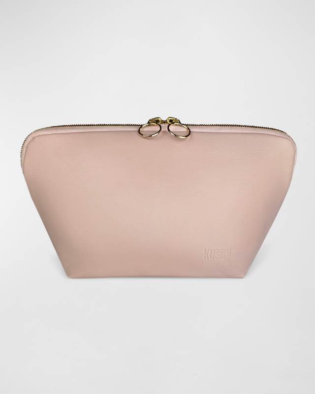 Signature Leather Makeup Bag