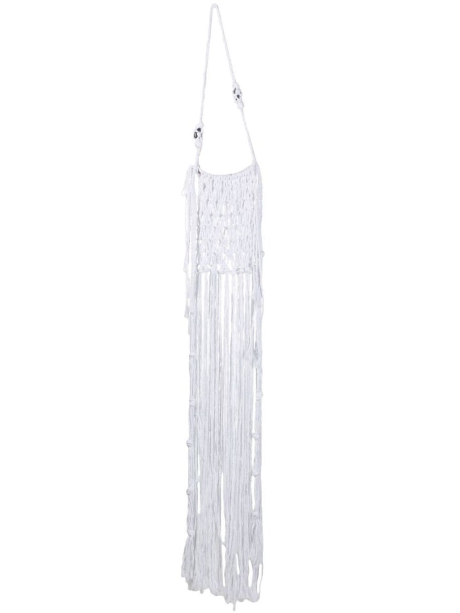 macramé-design shoulder bag