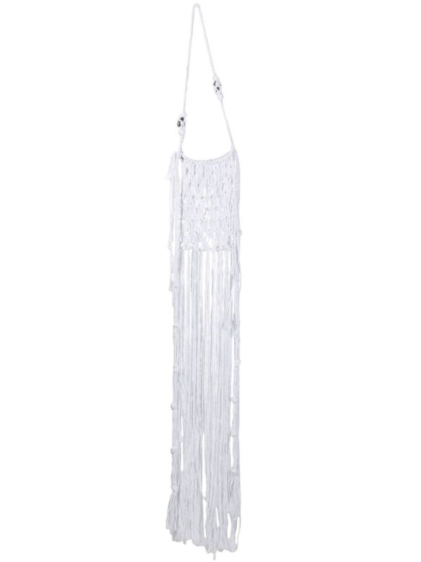 macramé-design shoulder bag