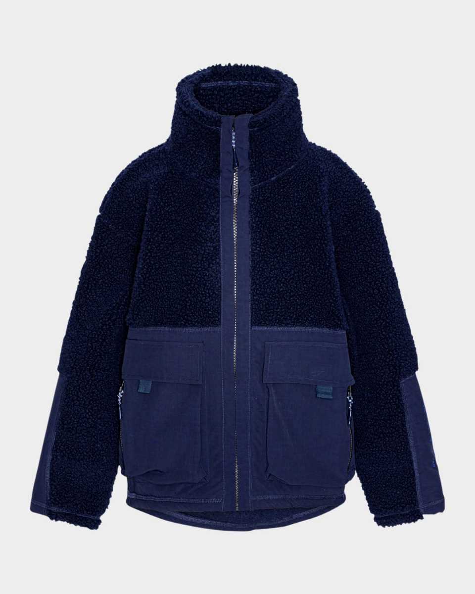 Boy's Utha Fuzzy Two Toned Coat, Size 8-12