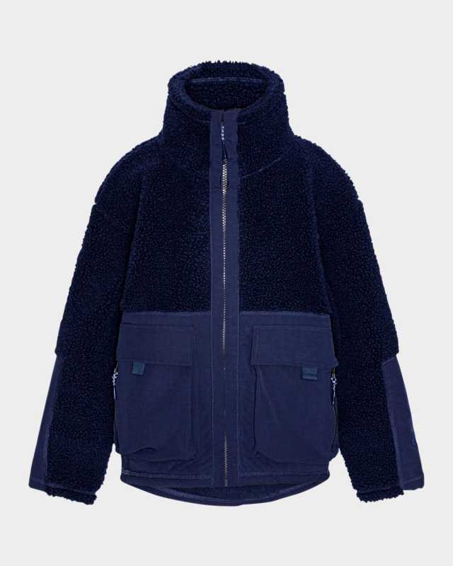Boy's Utha Fuzzy Two Toned Coat, Size 8-12