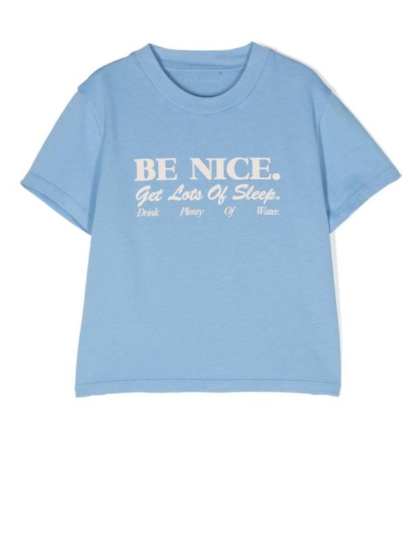 text-print cotton T-shirt