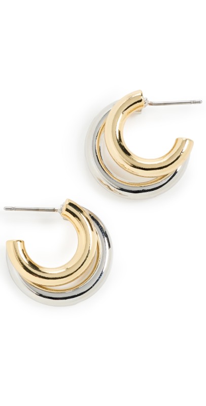 SHASHI Lou Lou Hoops Silver/Gold