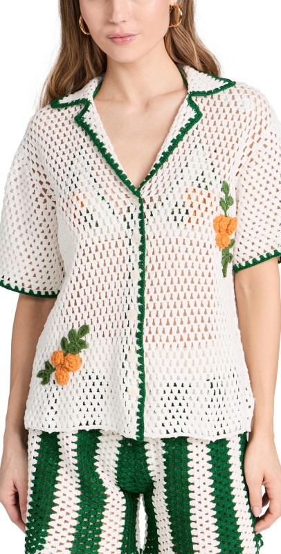 RHODE Crochet Shirt Marigold Crochet