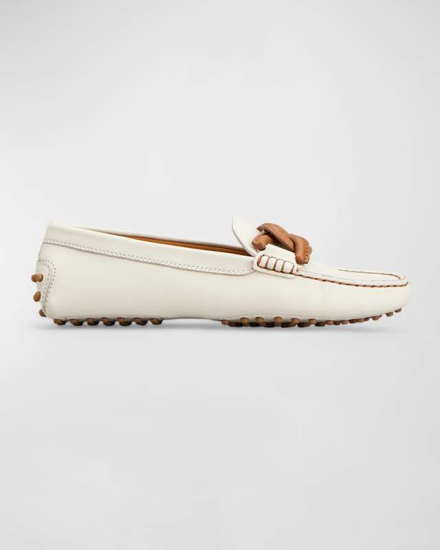 Gommini Bicolor Chain Driver Penny Loafers