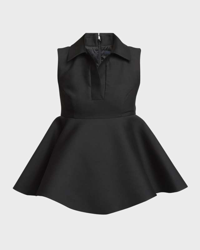 Spalla Peplum Wool Top