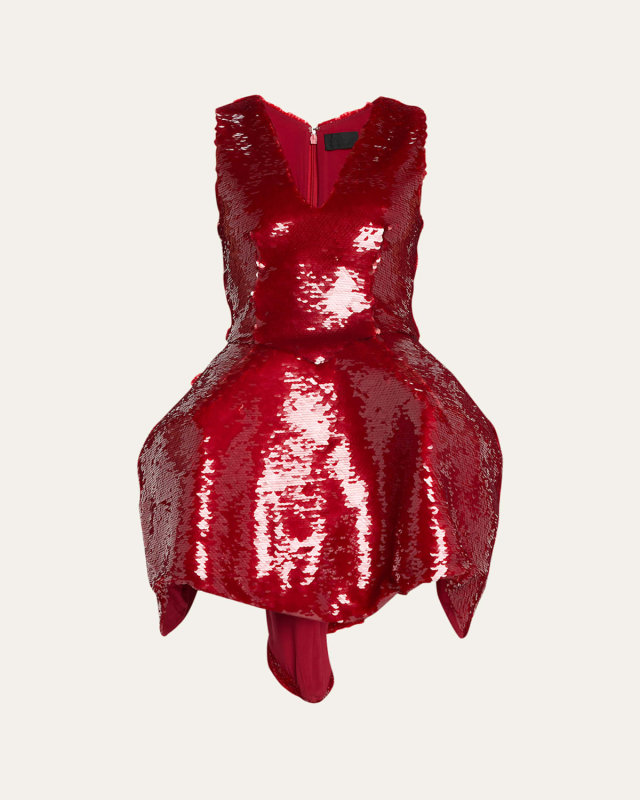 Caroline Sequined Twin Hip Mini Dress