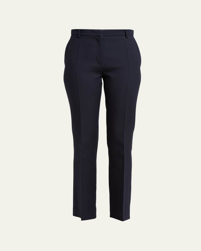 Crepe Couture Slim-Fit Wool Pants