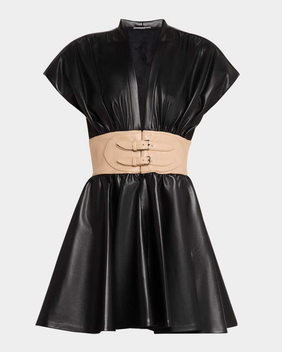 Berlin Vegan Leather Mini Dress