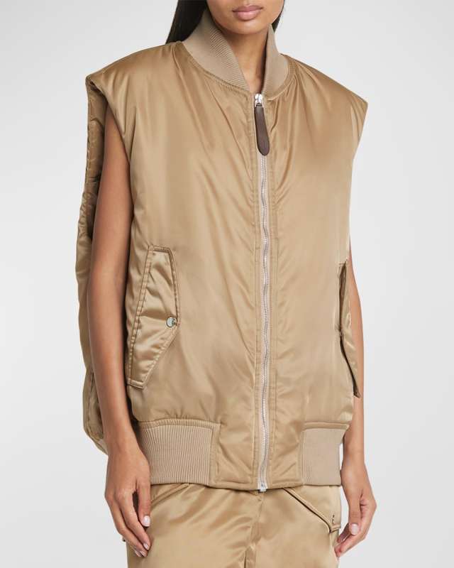 Sleeveless Bomber Vest