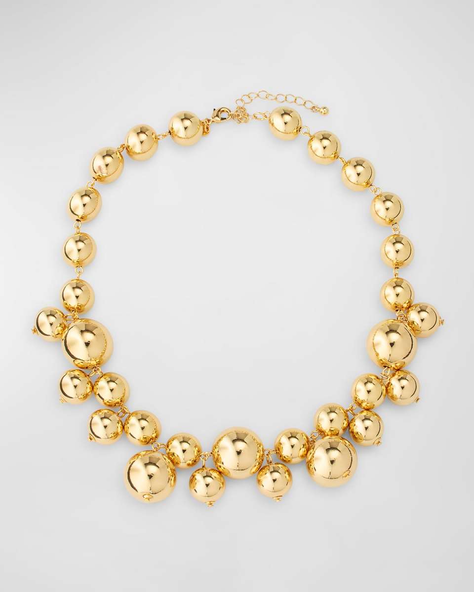 Gold-Plated Round Bead Necklace