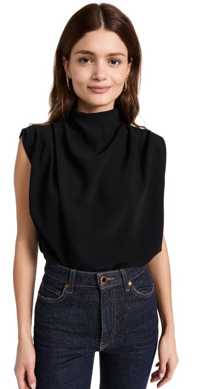 Amanda Uprichard Sleeveless Fabienne Top Black