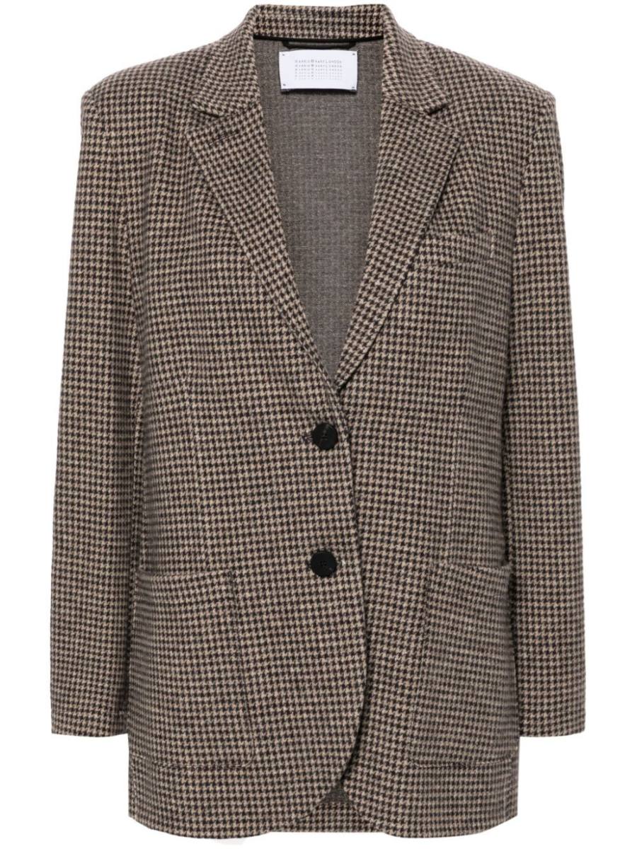 houndstooth moleskin blazer