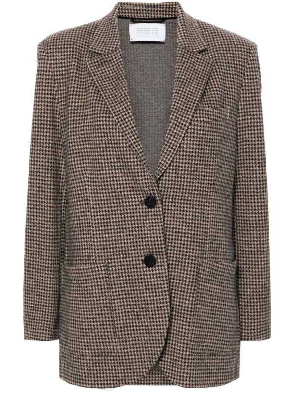 houndstooth moleskin blazer