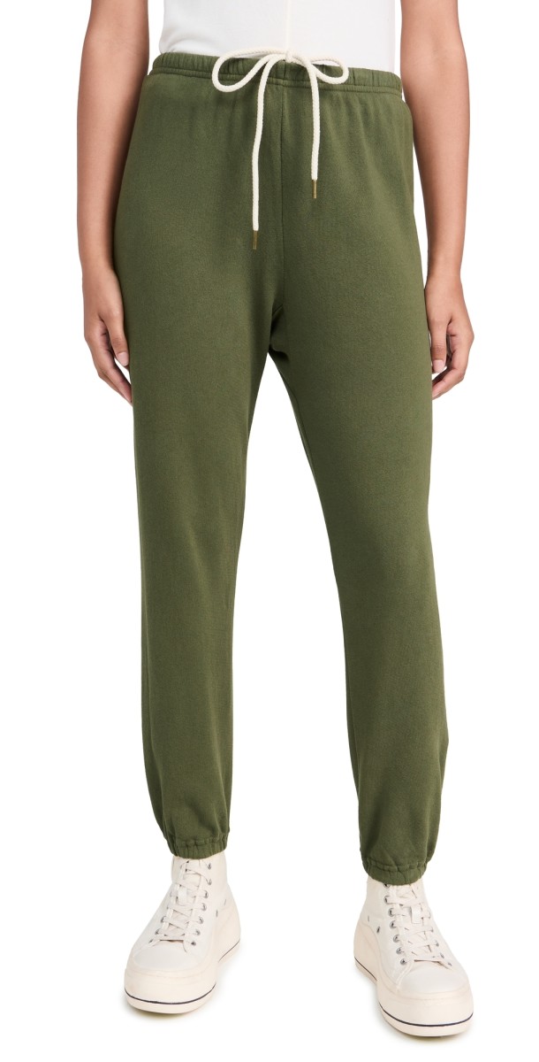 THE GREAT. The Stadium Sweatpants Army Green