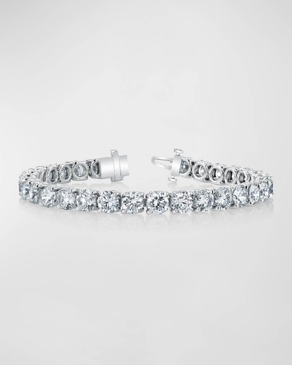 x Danielle Klein 18K Gold Round-Cut Diamond Buttercup Tennis Bracelet, 12.00tcw, 7"L