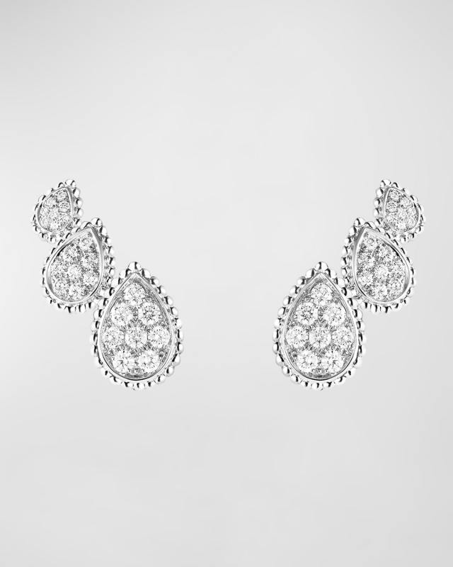 Serpent Boheme 18K White Gold Diamond Stud Earrings