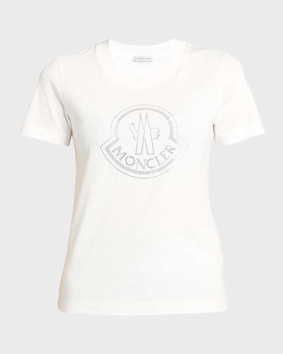 Rhinestone Embellished Logo T-Shirt