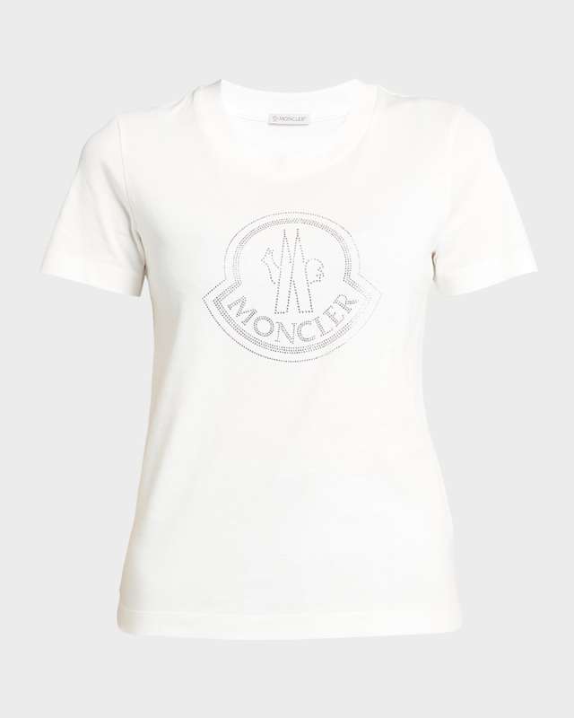 Rhinestone Embellished Logo T-Shirt