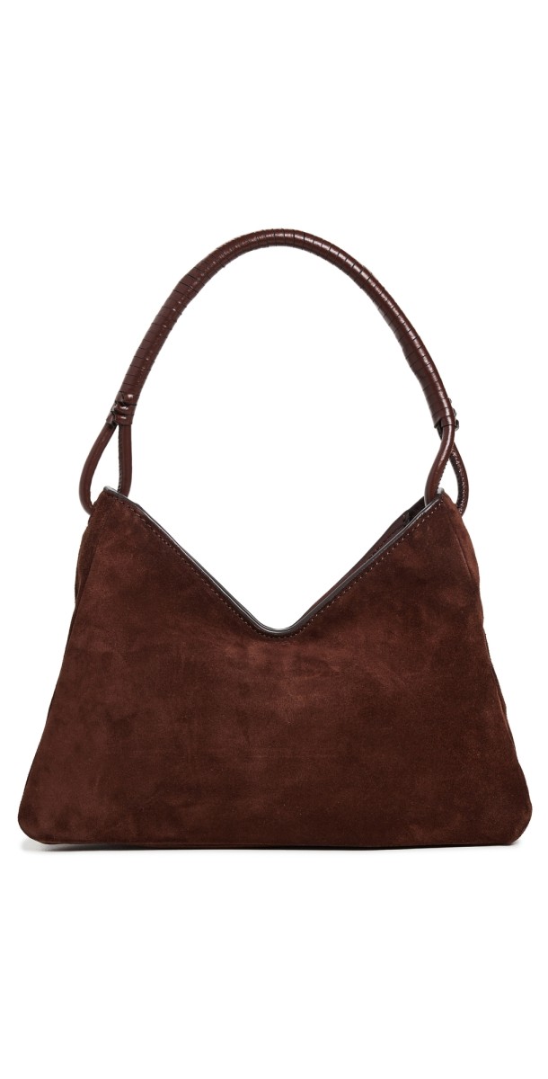 STAUD Valerie Shoulder Bag Mahogany