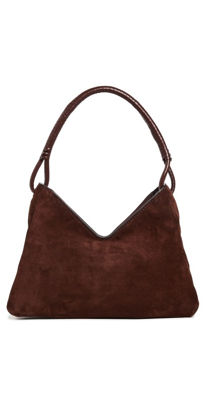 STAUD Valerie Shoulder Bag Mahogany