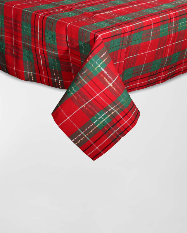 Christmas Plaid Tablecloth, 54" x 110"