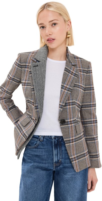 Veronica Beard Blythe Jacket Black Multi