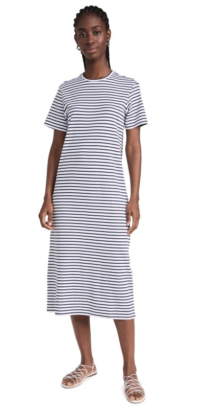 Theory Easy Tee Dress Navy Multi