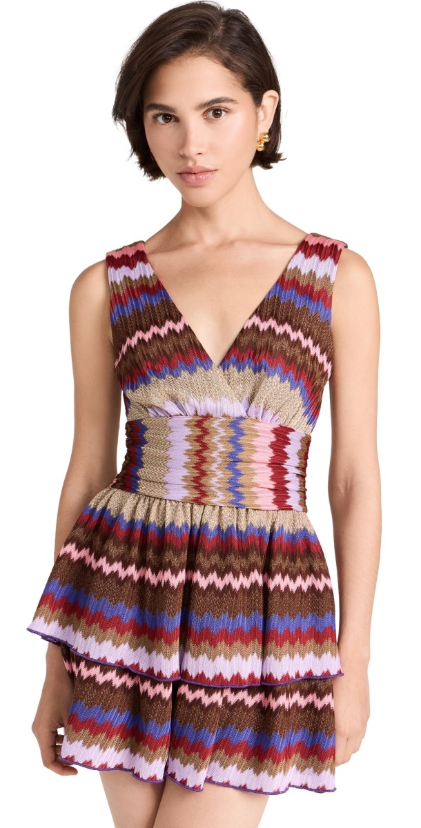 Ramy Brook Laura Dress Chevron Holiday Knit