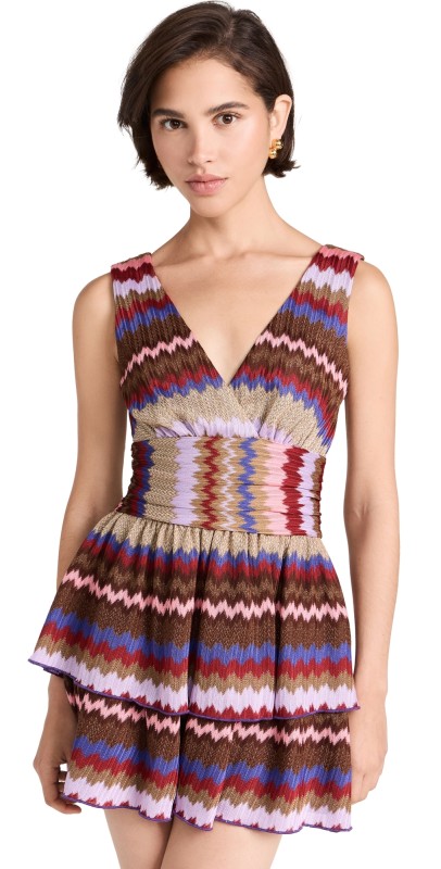 Ramy Brook Laura Dress Chevron Holiday Knit