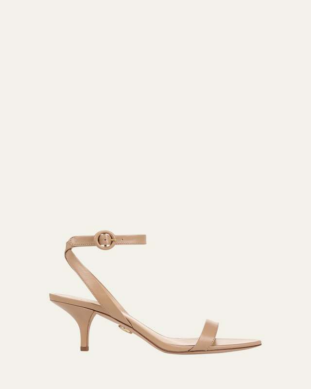Darcelle Leather Ankle-Strap Sandals