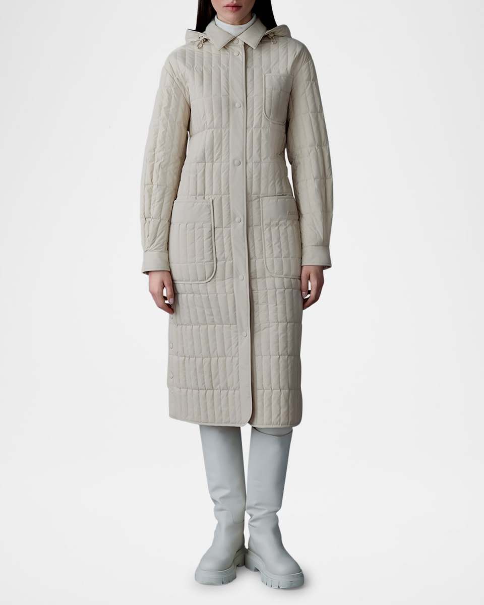 Tadoka Lightweight Water-Resistant Vertical Quilted Coat