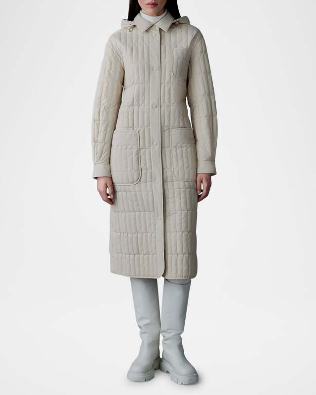 Tadoka Lightweight Water-Resistant Vertical Quilted Coat