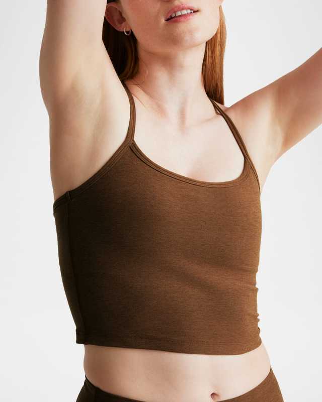Space-dye Slim Racerback Cropped Tank